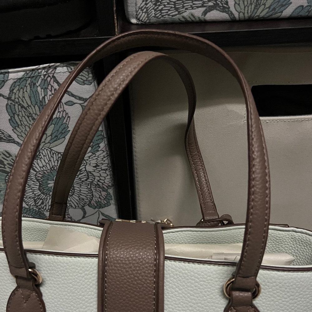 Anne Klein Jade and Brown Tote purse/Bag Set - Picture 13 of 16